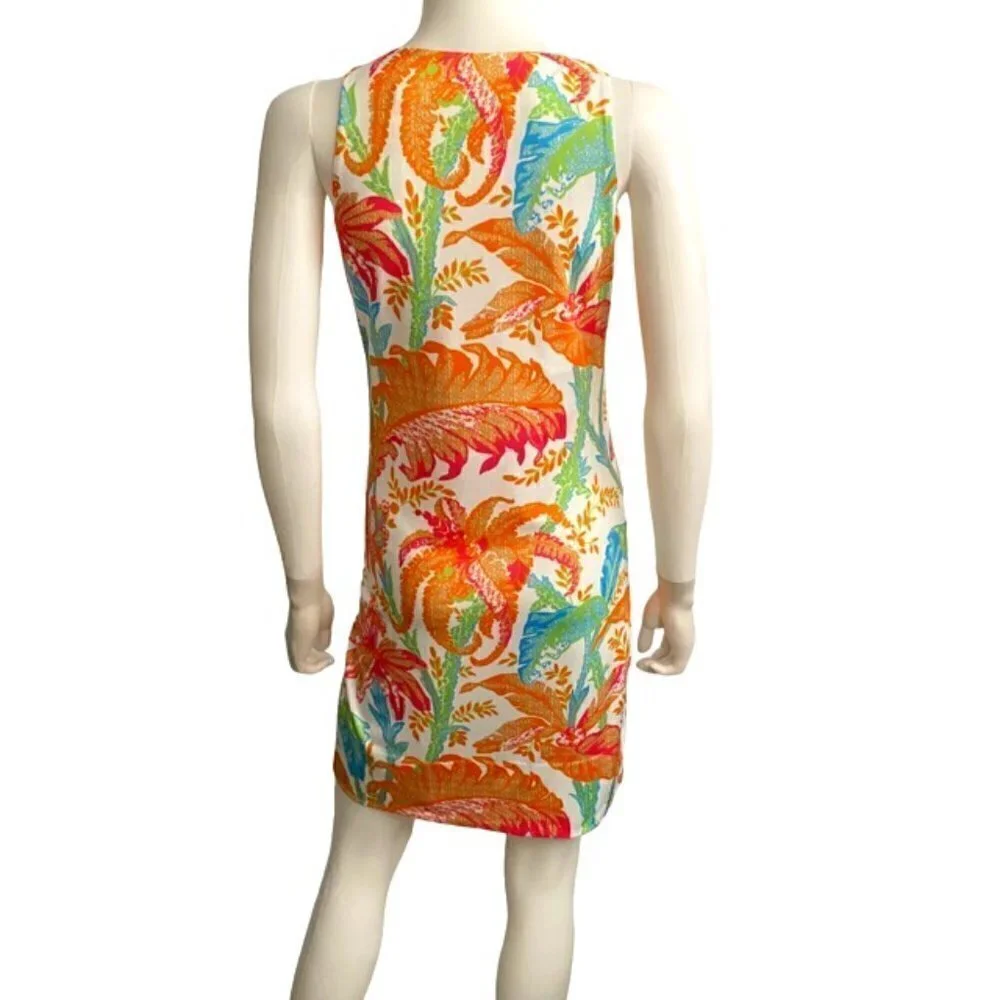 Gretchen Scott Swerve Palm Palm Sleeveless Dress XXSmall - Picture 3 of 5